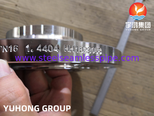EN 1092-1 TYPE11 1.4404 Wajah yang diangkat Las leher Flange Kekuatan superior Ketahanan tinggi