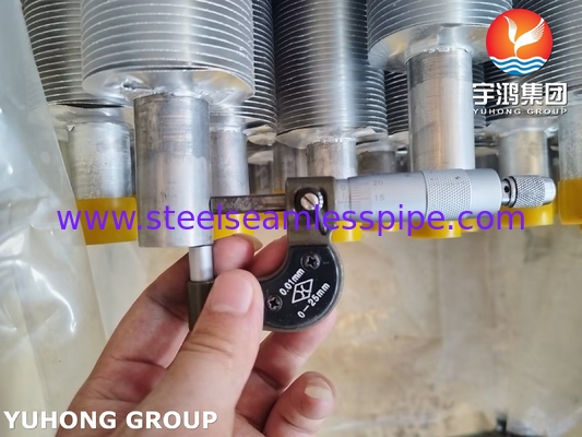 ASME SA249 TP316L Wund Fin Tube Dengan Al1100 Fin Strip Untuk Air Cooler
