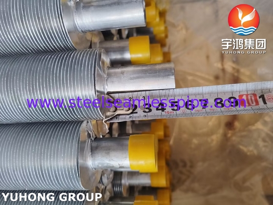 ASME SA249 TP316L Wund Fin Tube Dengan Al1100 Fin Strip Untuk Air Cooler