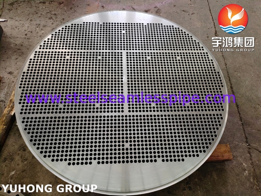 Lembar tabung baja paduan ASTM A335 ASME SA335 F5N OD 1761MM*182MM 2476HOLES*19.25MM Aplikasi penukar panas