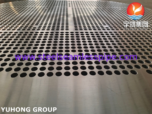 Lembar tabung baja paduan ASTM A335 ASME SA335 F5N OD 1761MM*182MM 2476HOLES*19.25MM Aplikasi penukar panas