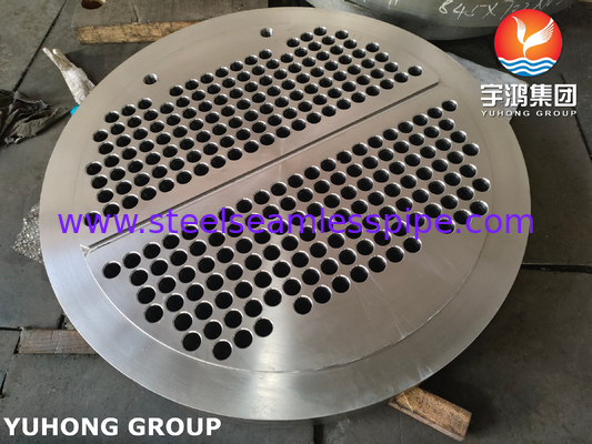 Lembar tabung baja paduan ASTM A335 ASME SA335 F5N OD 1761MM*182MM 2476HOLES*19.25MM Aplikasi penukar panas