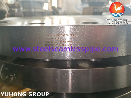 ASTM A266 ASME SA266 GR.2N Bagian penukar panas Flange penutup saluran