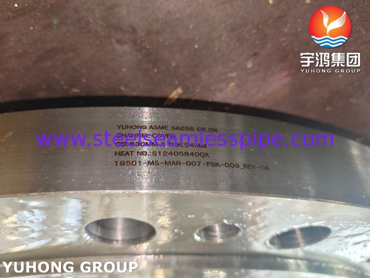 ASTM A266 ASME SA266 GR.2N Bagian penukar panas Flange penutup saluran