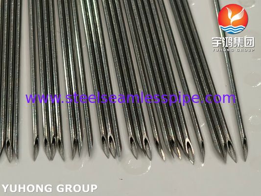 ISO7864 SUS304 Medical Injection Stainless Steel Needle Tube, 0,8*44MM 21G, ujung bergelombang