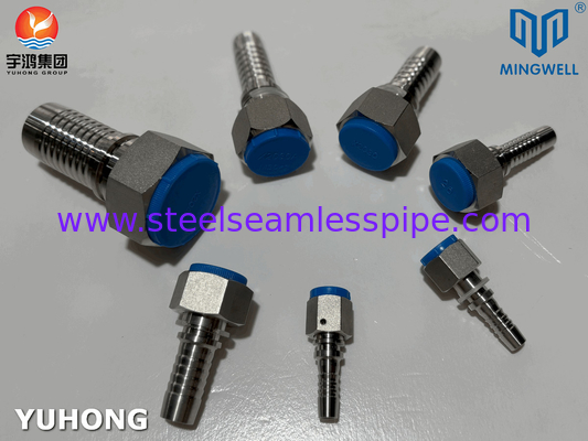 316L Fitting Rumah lurus Baja tahan karat hidrolik