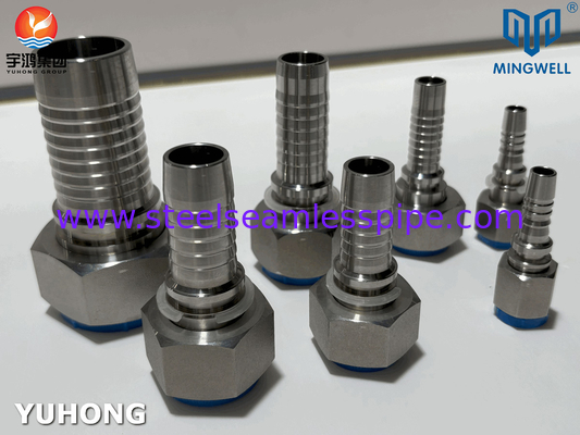 316L Fitting Rumah lurus Baja tahan karat hidrolik