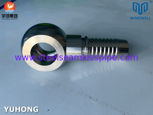 316L Metrik banjo lurus selang stainless steel fitting DIN 7642