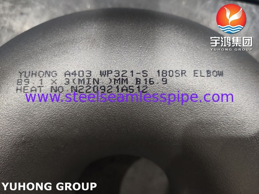 180° SR Fittings Elbow dari stainless steel ASTM A403 B16.9 Untuk sistem pipa
