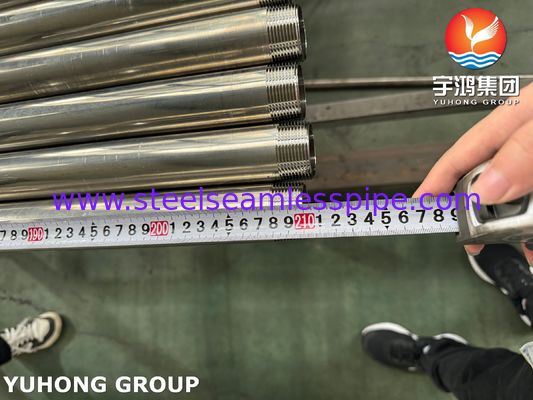 ASTM A270 TP304 tabung stainless steel sanitasi dengan ujung benang eksternal