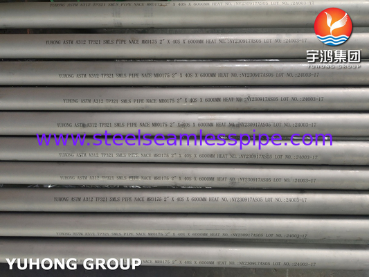 ASTM A312 TP321 Stainless Steel Seamless Pipe Pickled dan Annealed Untuk Industri Minyak Gas Dan Industri Kimia