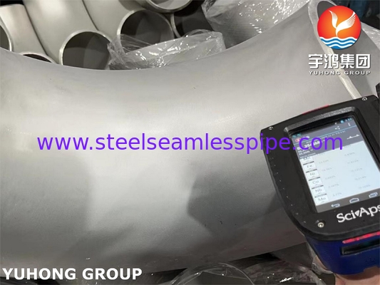 ASTM A403 WPS31254 Baja tahan karat dupleks 254SMO Fittings 90 derajat LR Elbow