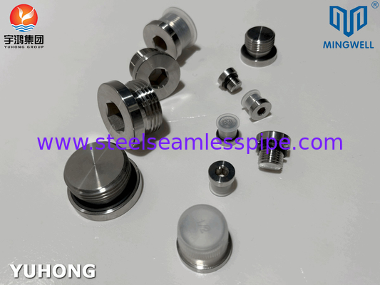 Dipalsukan 316L Hidrolik stainless steel Fitting Plugs Pria dan Wanita Dengan Standar JIS B8363