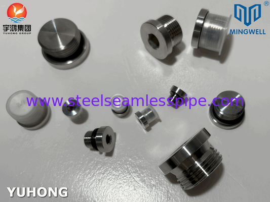 Dipalsukan 316L Hidrolik stainless steel Fitting Plugs Pria dan Wanita Dengan Standar JIS B8363