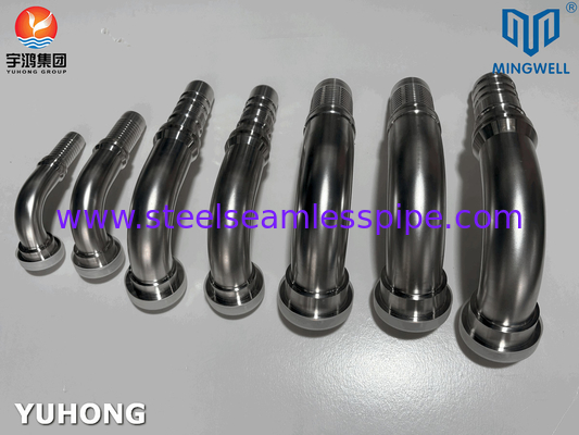 Fitting selang stainless steel 90° SAE Flange SS316L Untuk aplikasi sambungan tabung selang