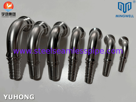 Fitting selang stainless steel 90° SAE Flange SS316L Untuk aplikasi sambungan tabung selang