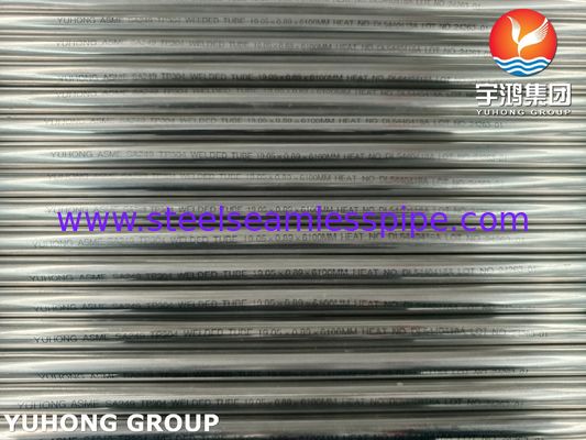 ASTM A249 TP304 Stainless Steel Welded Heat Exchanger Tube Cerah dipanaskan