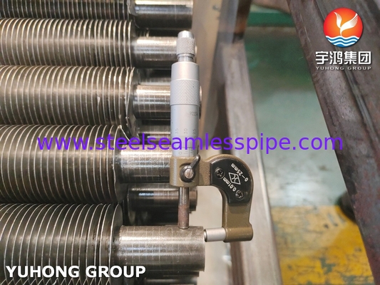 ASME SA179 Aluminium 1060 Embedded Fin Tube G-Type Fin untuk Kondensor, Sistem Pendingin