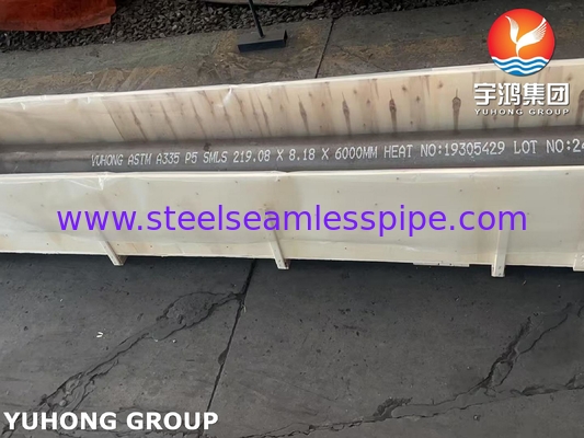 ASTM A335 / ASME SA335 P5 Pipa Tanpa Jalar Baja Alloy Untuk Layanan Suhu Tinggi