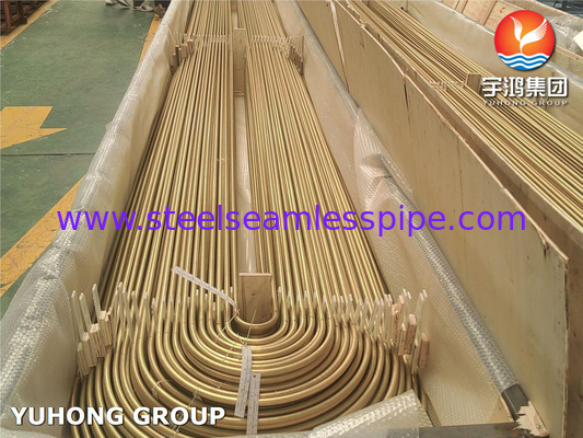 Aluminium Brass ASME SB111 C68700 U Bend Heat Exchanger Tube Untuk Pendinginan Rafineri