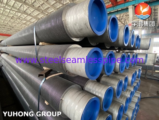 ASTM A312 TP347H High Frequency Spiral Welding Fin Tube Untuk Boiler Gas Eksos