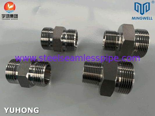 316L Adaptor lurus hidrolik Pasang stainless steel