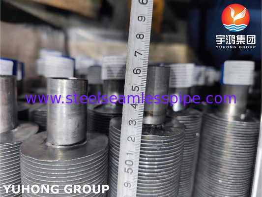 Paduan nikel ASTM B163 N08825 Incoloy 825 Tabung Fin Extruded Dengan Fin Aluminium