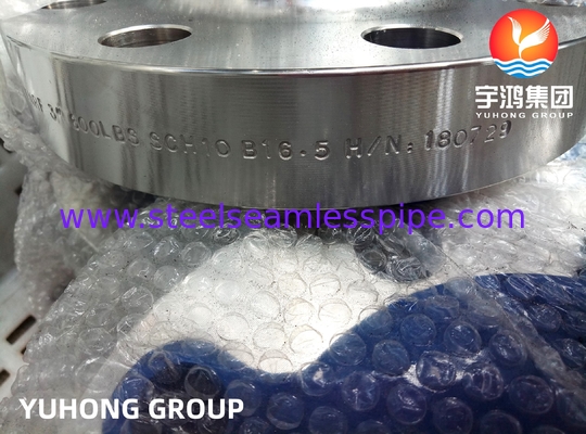 ASTM A182 F347 Stainless Steel Weld-Neck Flange, RF / RTJ Face Untuk Aplikasi Suhu Tinggi