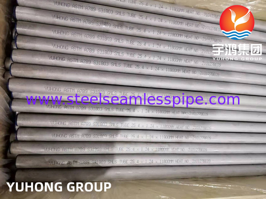 ASTM A789 UNS S31803 SAF2205 Selang Tanpa Jahit Baja Dupleks Dalam Lingkungan yang Agresif