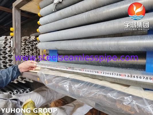 ASME SA249 TP316L Wund Fin Tube Dengan Al1100 Fin Strip Untuk Air Cooler