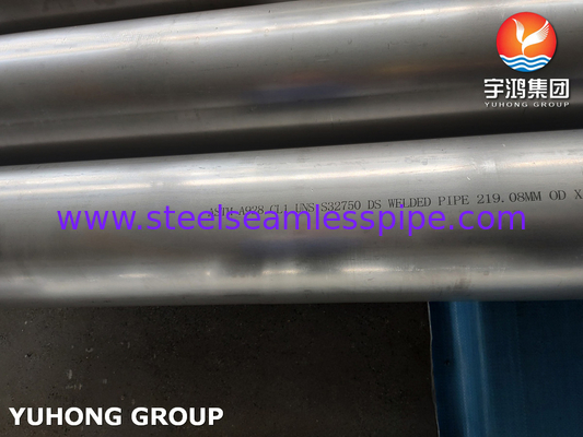 ASTM A928 Kelas 1 S32750 Stainless Steel Duplex Pipe Welded untuk Industri Minyak dan Gas