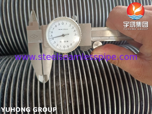 Bahan dasar tabung sirip jenis G tertanam ASME B163 Bahan NO4400 Aluminium Untuk Radiator Evaporator Penukar Panas