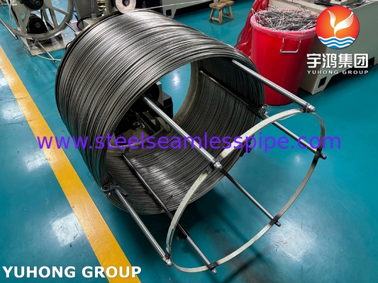 ISO9626 SUS304 Stainless Steel Coiled Capillary Tube Untuk Pabrik Tabung Jarum Medis