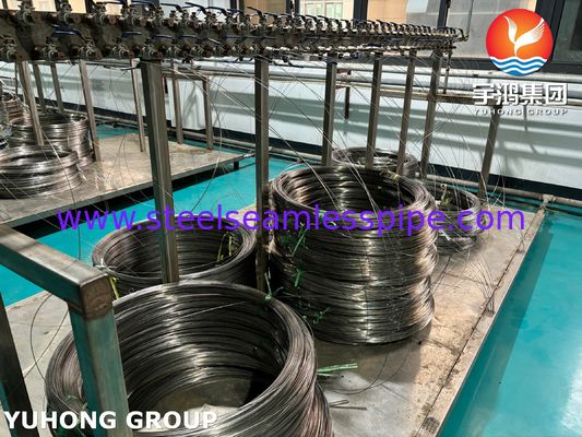 ISO9626 SUS304 Stainless Steel Coiled Capillary Tube Untuk Medical Needle Tubing
