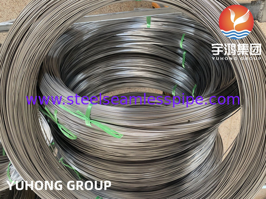 ISO9626 SUS304 Stainless Steel Coiled Capillary Tube Untuk Pabrik Tabung Jarum Medis