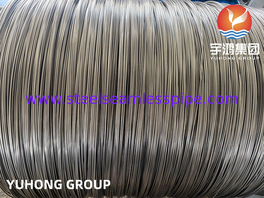 ISO9626 SUS304 Stainless Steel Coiled Capillary Tube Untuk Pabrik Tabung Jarum Medis