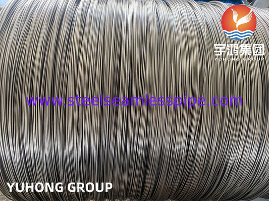 ISO9626 SUS304 Stainless Steel Coiled Capillary Tube Untuk Medical Needle Tubing