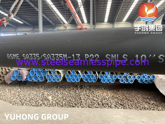 ASTM A335 P22 pipa boiler baja paduan tanpa jahitan untuk proyek kilang