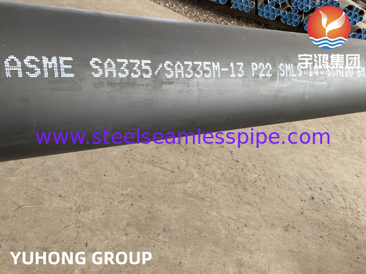 ASTM A335 P22 pipa boiler baja paduan tanpa jahitan untuk proyek kilang