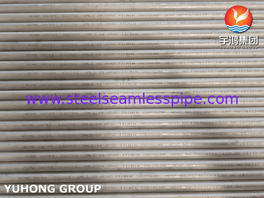 ASME SA789 / ASTM A789 S32750 Duplex Stainless Steel Seamless Tube untuk Penukar Panas, Aplikasi Kimia