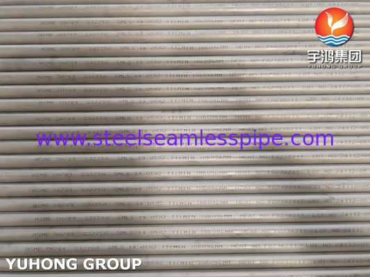 ASME SA789 S32750 Duplex Stainless Steel Seamless Tube untuk aplikasi kimia penukar panas