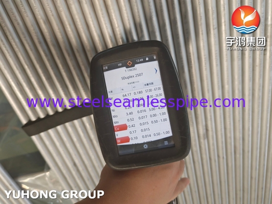 ASME SA789 / ASTM A789 S32750 Duplex Stainless Steel Seamless Tube untuk Penukar Panas, Aplikasi Kimia