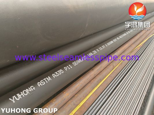 ASTM A335 P11 Alloy Steel Seamless Pipe Untuk Overheater Economizer Panjang 6000mm WT 10,97mm