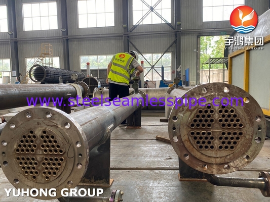 Shell And Tube Heat Exchanger dengan tabung SS31803 SA-106 Kelas B Shell ASME Bagian VIII