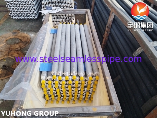 ASME SA249 Baja tahan karat Wuond Fin Tube Fin Type L Untuk pendingin udara