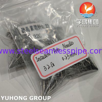 Jarum Insulin ISO9626 SUS304, Tabung Jarum Ujung Lima Bevel untuk Pengobatan Diabetes