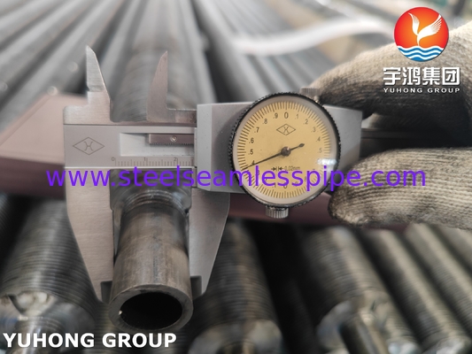 ASME SA209 TP304 Stainless Steel Embedded Fin Tube Fin Type G Dengan Aluminium 1060 Fin