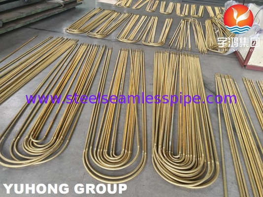 B359 C44300 C44500 Paduan Tembaga Tabung U Bend Untuk Penukar Panas ASTM B154-16