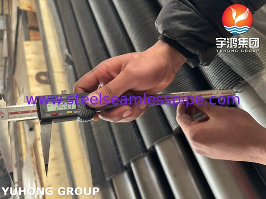 ASTM A335 P11 HFW Serrated Type Fined Tube Untuk HRSG Heat Recovery Steam System