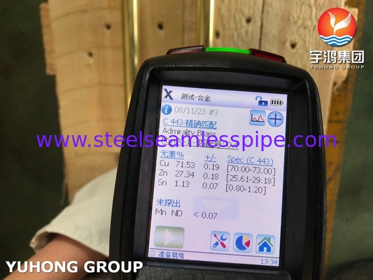 ASTM B111 C44300 Tabung Kuningan Aluminium